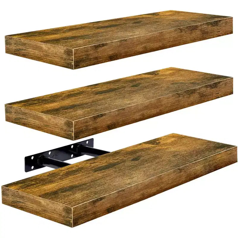 Sorbus Set da 3 Mensole Galleggianti da Parete Lunghe 40 cm per Camera da Letto, Arredo, Cucina, Soggiorno - per Trofei, Cornici, Libreria