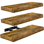 Sorbus Set da 3 Mensole Galleggianti da Parete Lunghe 40 cm per Camera da Letto, Arredo, Cucina, Soggiorno - per Trofei, Cornici, Libreria