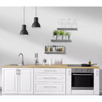 Sorbus Set da 3 Mensole Galleggianti da Parete Lunghe 40 cm per Camera da Letto, Arredo, Cucina, Soggiorno - per Trofei, Cornici, Libreria