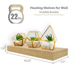 Sorbus Set da 3 Mensole Galleggianti da Parete Lunghe 40 cm per Camera da Letto, Arredo, Cucina, Soggiorno - per Trofei, Cornici, Libreria