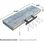 Sorbus Set da 3 Mensole Galleggianti da Parete Lunghe 40 cm per Camera da Letto, Arredo, Cucina, Soggiorno - per Trofei, Cornici, Libreria