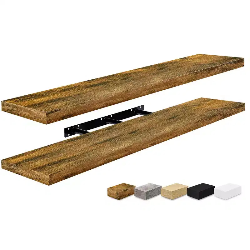 Sorbus, confezione da 2 mensole galleggianti da parete, 119,38 x 23,50 cm - Contenitori eleganti e funzionali