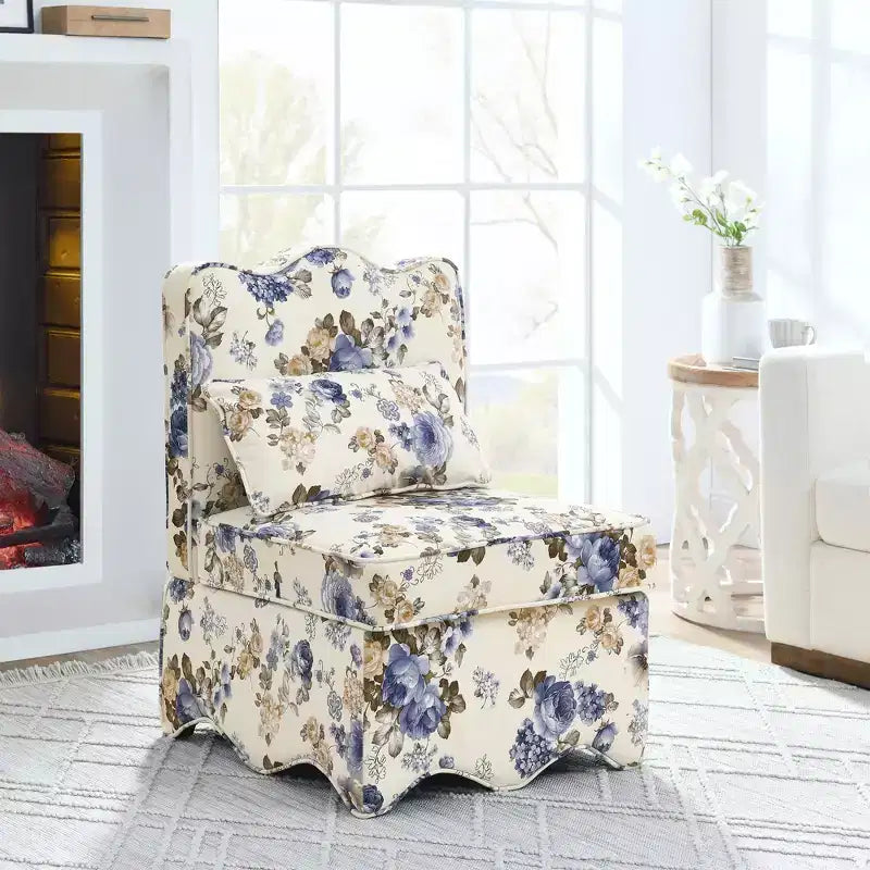 CLIHOME Flannel Single Dining Chair With Soft Seat Cushion And Backrest