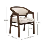Christopher Knight Home Appleby Sedia da pranzo imbottita in legno di gomma con design curvo (Set di 2)