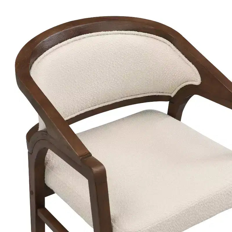 Christopher Knight Home Appleby Sedia da pranzo imbottita in legno di gomma con design curvo (Set di 2)