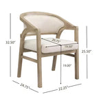 Christopher Knight Home Appleby Sedia da pranzo imbottita in legno di gomma con design curvo (Set di 2)