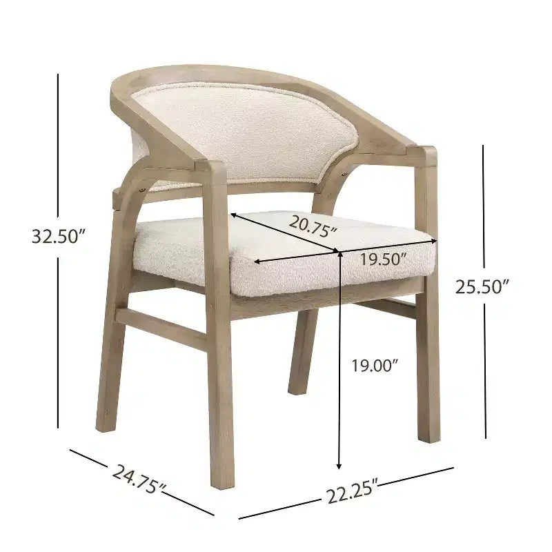 Christopher Knight Home Appleby Sedia da pranzo imbottita in legno di gomma con design curvo (Set di 2)
