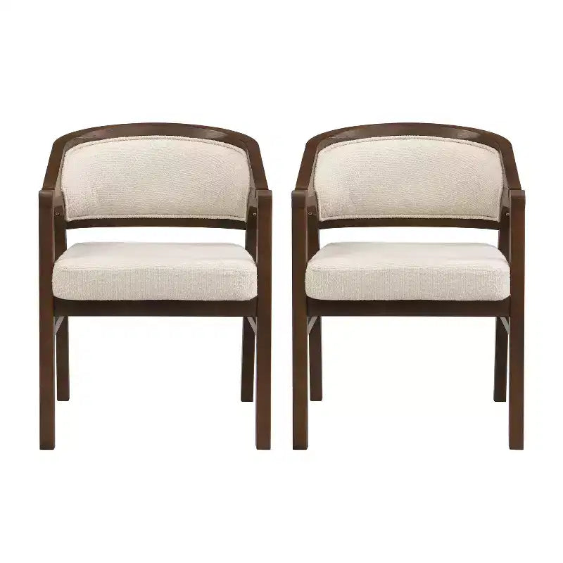 Christopher Knight Home Appleby Sedia da pranzo imbottita in legno di gomma con design curvo (Set di 2)