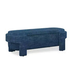 Panca rivestita in tessuto di lino CLIHOME con ampio spazio contenitore, pouf per soggiorno, ingresso e camera da letto