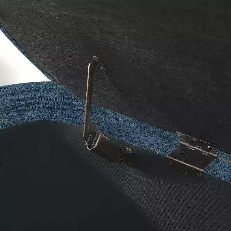 Panca rivestita in tessuto di lino CLIHOME con ampio spazio contenitore, pouf per soggiorno, ingresso e camera da letto