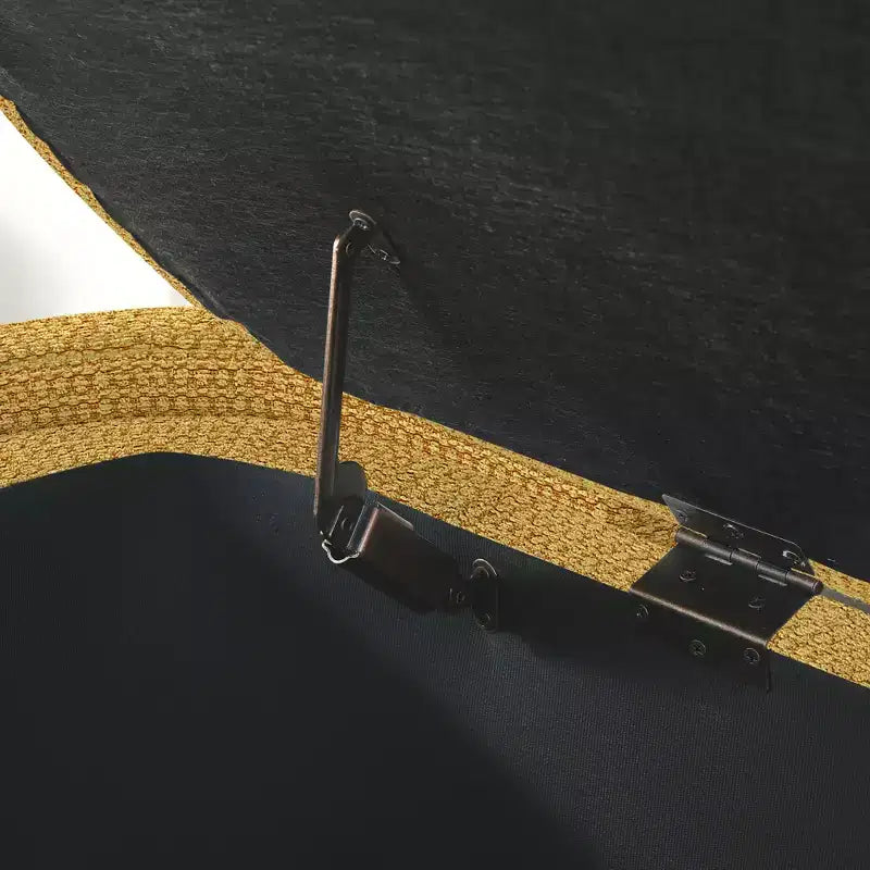 Panca rivestita in tessuto di lino CLIHOME con ampio spazio contenitore, pouf per soggiorno, ingresso e camera da letto