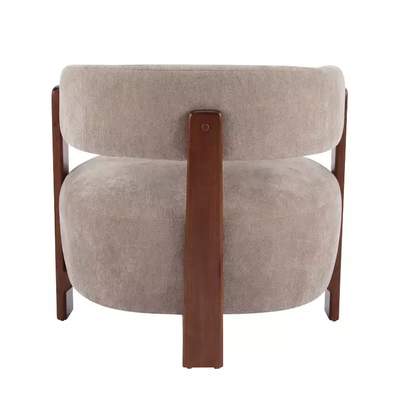 Poltrona da salotto moderna Aubert di Christopher Knight Home in legno di gomma e tessuto