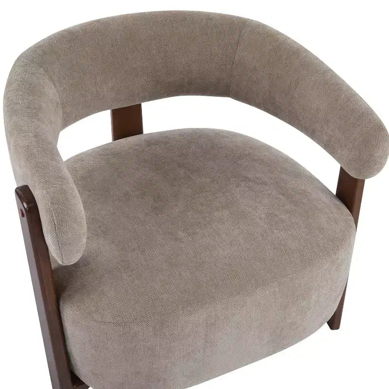Poltrona da salotto moderna Aubert di Christopher Knight Home in legno di gomma e tessuto