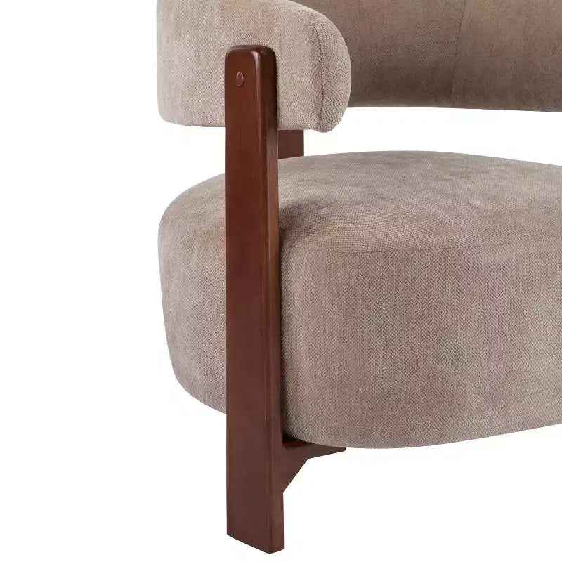 Poltrona da salotto moderna Aubert di Christopher Knight Home in legno di gomma e tessuto