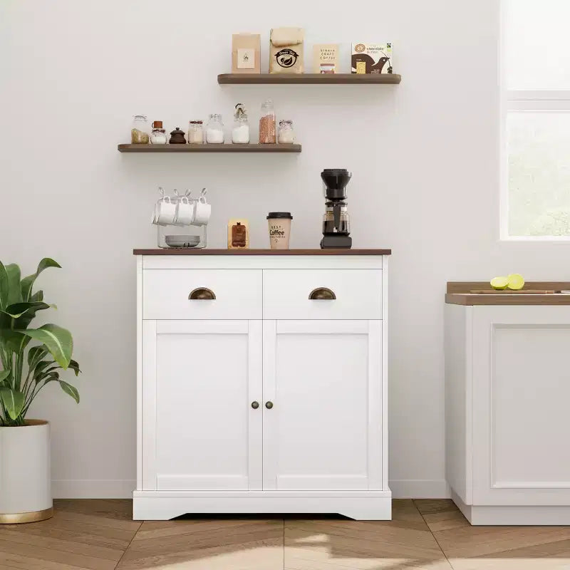 Mobile da cucina a 2 ante e 2 cassetti, per cucina, sala da pranzo, soggiorno,