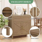 1 Cassetto e 2 Ante, Mobile Contenitore, Credenza Moderna con Ripiano Regolabile,