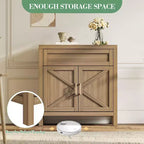 1 Cassetto e 2 Ante, Mobile Contenitore, Credenza Moderna con Ripiano Regolabile,
