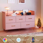 COZONY Cassettiera in Legno a 5 Cassetti con Ripiano Espositivo, Mobile Contenitore Moderno per Camera da Letto Soggiorno Ingresso