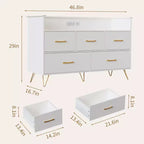 COZONY Cassettiera in Legno a 5 Cassetti con Ripiano Espositivo, Mobile Contenitore Moderno per Camera da Letto Soggiorno Ingresso