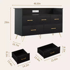 COZONY Cassettiera in Legno a 5 Cassetti con Ripiano Espositivo, Mobile Contenitore Moderno per Camera da Letto Soggiorno Ingresso