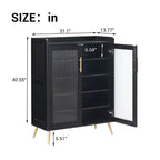 Scarpiera a 5 livelli con ante in vetro, Scarpiera in legno Organizer per scarpe per ingresso, corridoio,