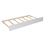 Struttura Letto a Baldacchino Matrimoniale con Letto Estraibile e 2 Cassetti Contenitore, Letto a Piattaforma Matrimoniale in Legno con Testiera, Bianco