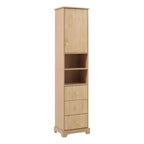 Mobiletto da bagno autoportante con 3 cassetti, ripiano regolabile, ante a chiusura ammortizzata - ModernLuxe