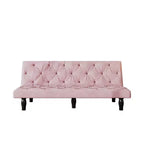 MAYEERTY Divano Letto Trasformabile in Velluto per Soggiorno, Appartamento, Camera da Letto, Rosa