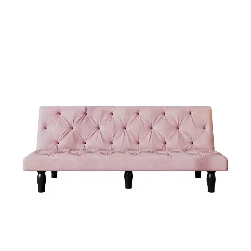 MAYEERTY Divano Letto Trasformabile in Velluto per Soggiorno, Appartamento, Camera da Letto, Rosa
