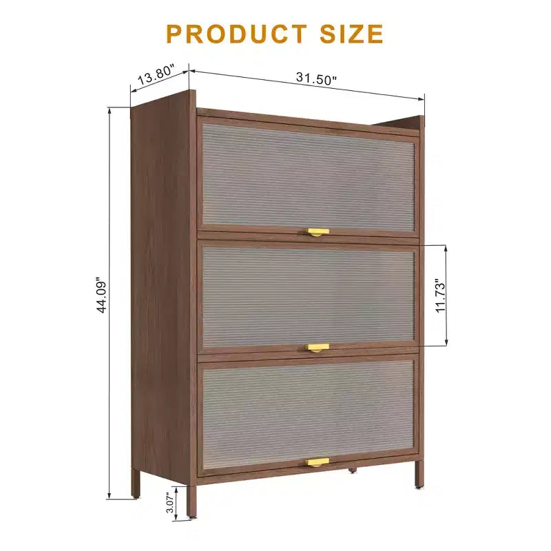 Armadio metallico alto con 3 ante a ribalta, organizer autoportante in acciaio con ampio spazio di archiviazione per camera da letto, soggiorno, cucina