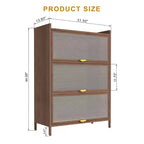 Armadio metallico alto con 3 ante a ribalta, organizer autoportante in acciaio con ampio spazio di archiviazione per camera da letto, soggiorno, cucina
