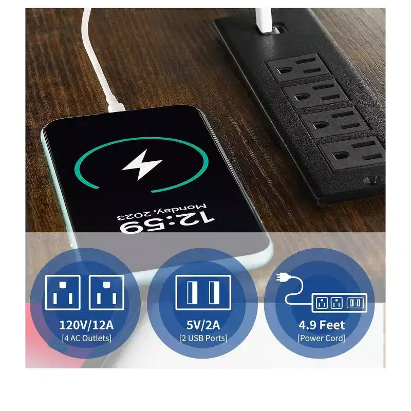 Mobile TV a LED con prese di corrente e ripiani portaoggetti per TV da 70/65/60 pollici, mobile TV per soggiorno