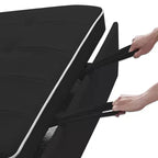 Divano-letto 3 in 1 in velluto, divano-letto estraibile, divano futon convertibile moderno in velluto, schienale regolabile e cuscini, nero