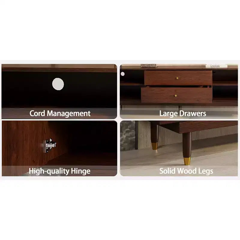 JVNOXK-Mobile TV medievale moderno con cassetti, credenza multimediale per soggiorno e camera da letto
