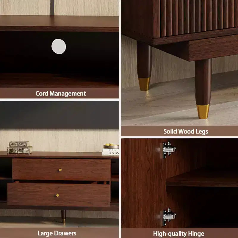 JVNOXK-Mobile TV medievale moderno con cassetti, credenza multimediale per soggiorno e camera da letto
