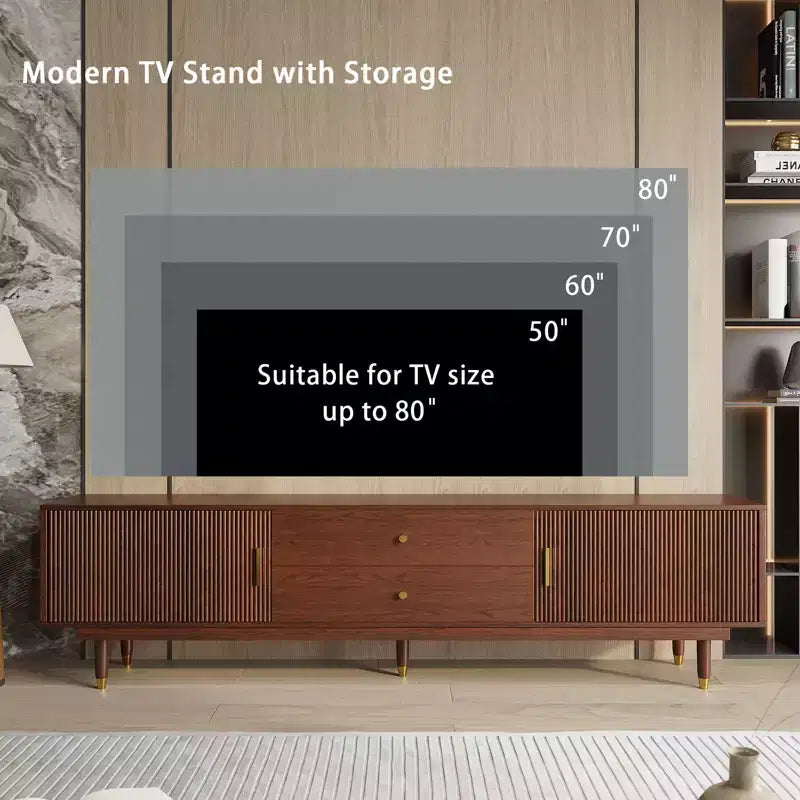 JVNOXK-Mobile TV medievale moderno con cassetti, credenza multimediale per soggiorno e camera da letto