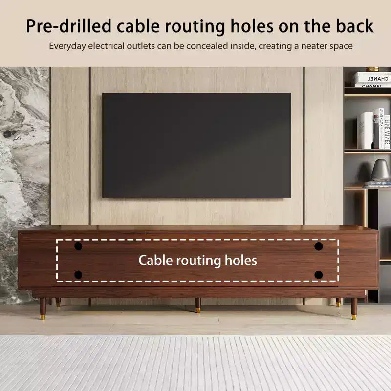 JVNOXK-Mobile TV medievale moderno con cassetti, credenza multimediale per soggiorno e camera da letto