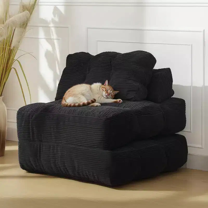 COZONY Divano Letto Pieghevole 3-in-1 con Cuscino, Poltrona Letto Trasformabile 34", Materasso Portatile Senza Struttura con Supporto Lombare, Nessun Montaggio Richiesto