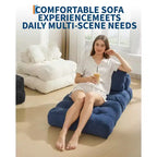 COZONY Divano Letto Pieghevole 3-in-1 con Cuscino, Poltrona Letto Trasformabile 34", Materasso Portatile Senza Struttura con Supporto Lombare, Nessun Montaggio Richiesto