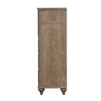 Cassettiera moderna semplice 1 pz in impiallacciatura di rovere rustico, legno massello, cassetti a coda di rondine in stile inglese, mobile per camera da letto con pannello a specchio