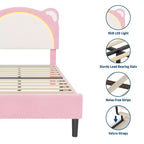 Struttura letto singolo, imbottita a piattaforma con testiera regolabile e LED smart, supporto a doghe in legno, nessun materasso a molle richiesto.