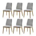 Emilia Mid-century Modern Upholstered Dining Chair Set of 6|ARTFUL LIVING DESIGNS-GREY