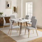 Sedia da pranzo imbottita Emilia Mid-century Modern, set da 6|ARTFUL LIVING DESIGNS-GRIGIO
