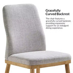 Sedia da pranzo imbottita Emilia Mid-century Modern, set da 6|ARTFUL LIVING DESIGNS-GRIGIO