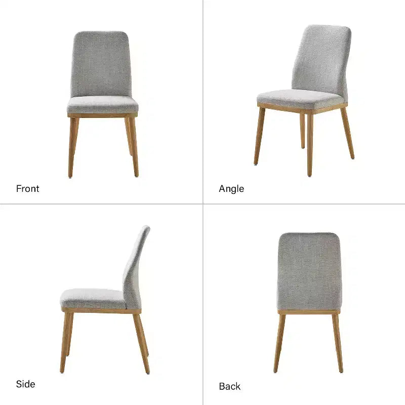 Sedia da pranzo imbottita Emilia Mid-century Modern, set da 6|ARTFUL LIVING DESIGNS-GRIGIO