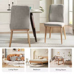 Sedia da pranzo imbottita Emilia Mid-century Modern, set da 6|ARTFUL LIVING DESIGNS-GRIGIO