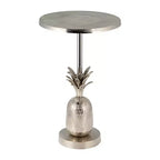 Tavolino unico, tavolino da salotto o comodino piccolo per l'arredamento della stanza - Tavolino da comodino in metallo con base a forma di ananas per camera da letto o soggiorno