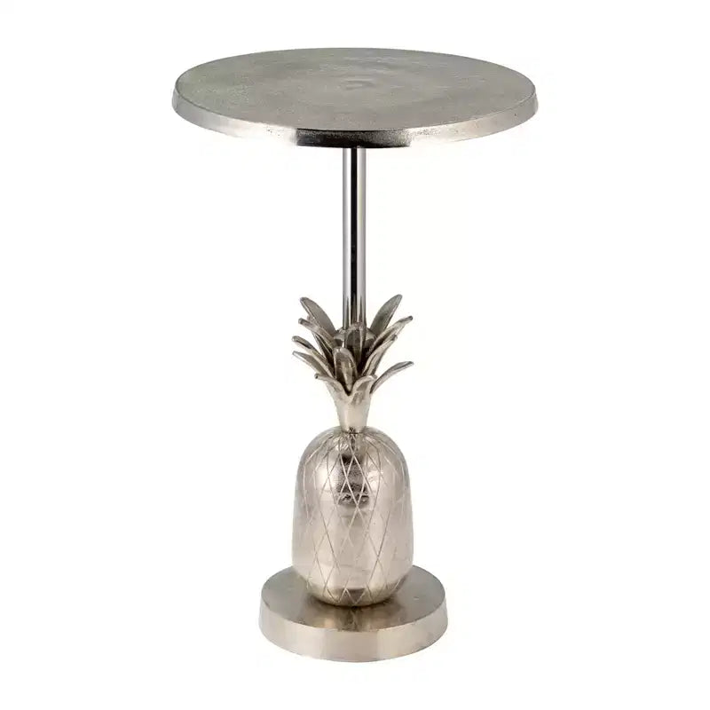 Tavolino unico, tavolino da salotto o comodino piccolo per l'arredamento della stanza - Tavolino da comodino in metallo con base a forma di ananas per camera da letto o soggiorno