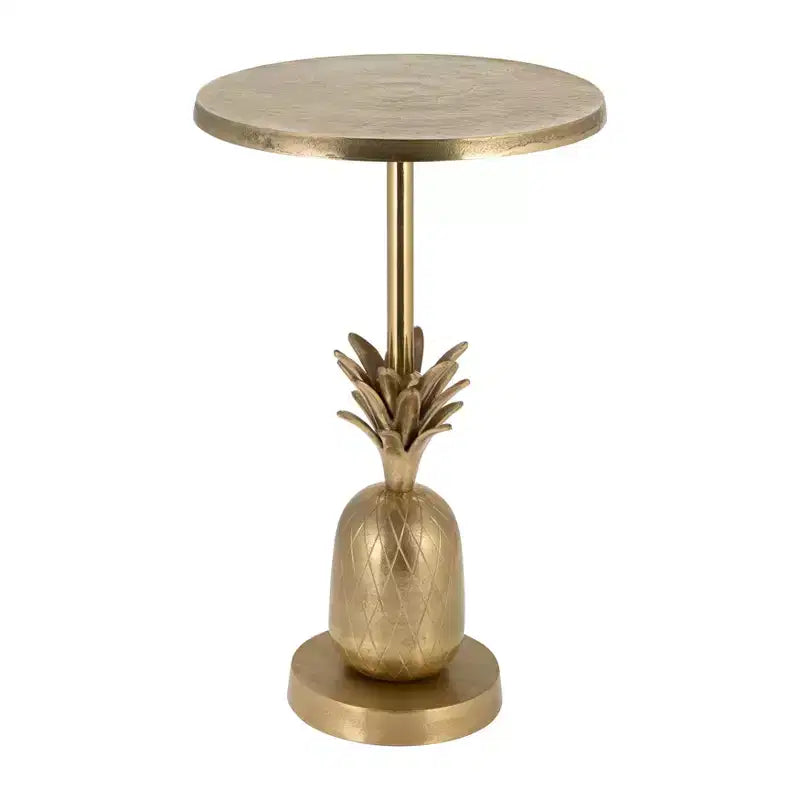 Tavolino unico, tavolino da salotto o comodino piccolo per l'arredamento della stanza - Tavolino da comodino in metallo con base a forma di ananas per camera da letto o soggiorno