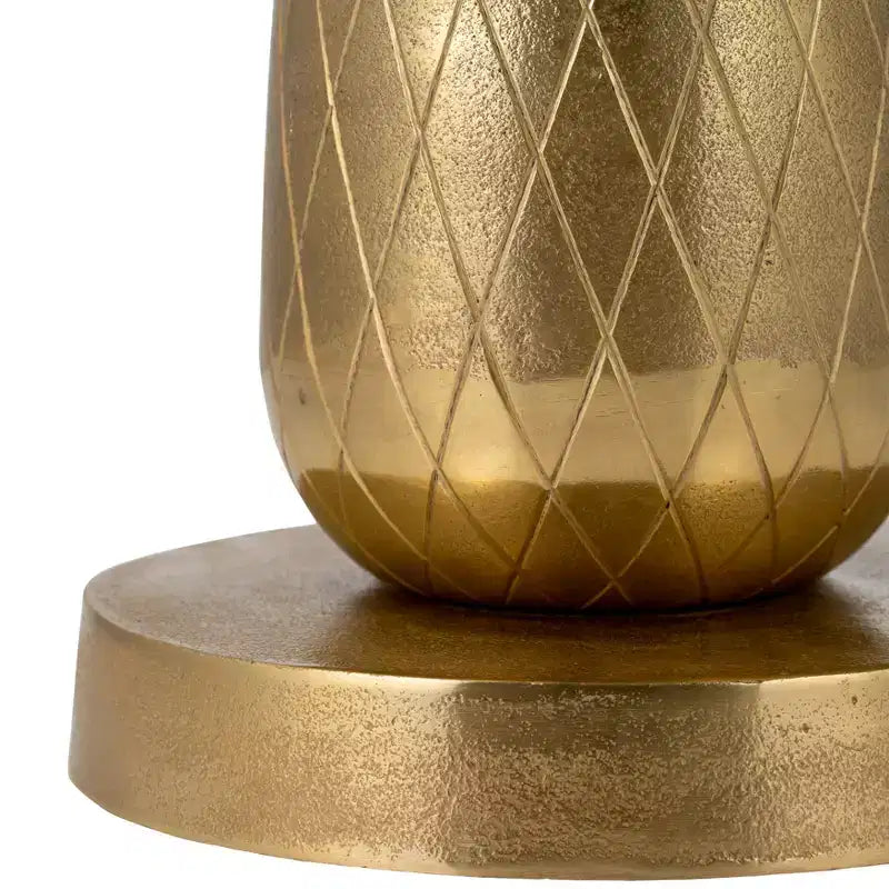 Tavolino unico, tavolino da salotto o comodino piccolo per l'arredamento della stanza - Tavolino da comodino in metallo con base a forma di ananas per camera da letto o soggiorno